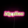 Colorful RGB LED neon light display art canvas signage background