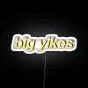 Vibrant Big Yikes Neon Sign in Bold RGB Lighting Effect