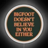 Whimsical home decor neon sign featuring elusive cryptid Bigfoot silhouette
