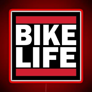 Bike Life Vintage BMX Logo RGB Neon Sign