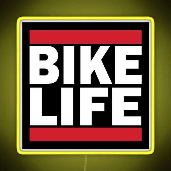 Bike Life Vintage BMX Logo RGB Neon Sign