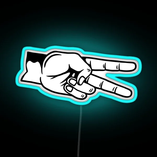 Biker Salute RGB Neon Sign