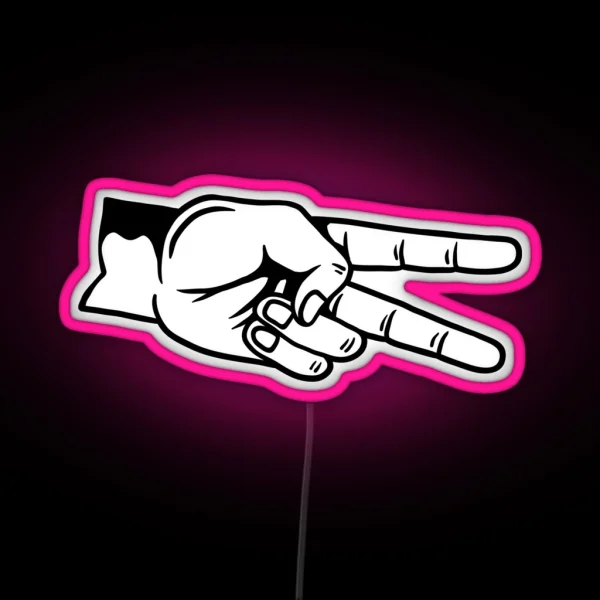 Biker Salute RGB Neon Sign
