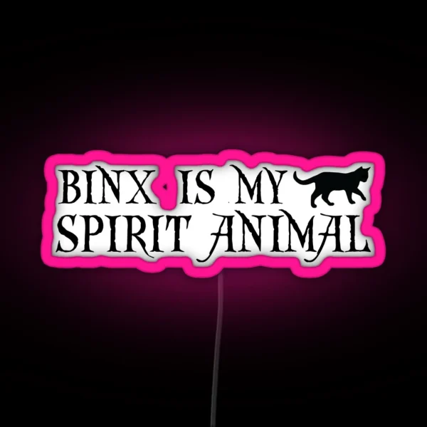 Binx Is My Spirit Animal Hocus Pocus RGB Neon Sign