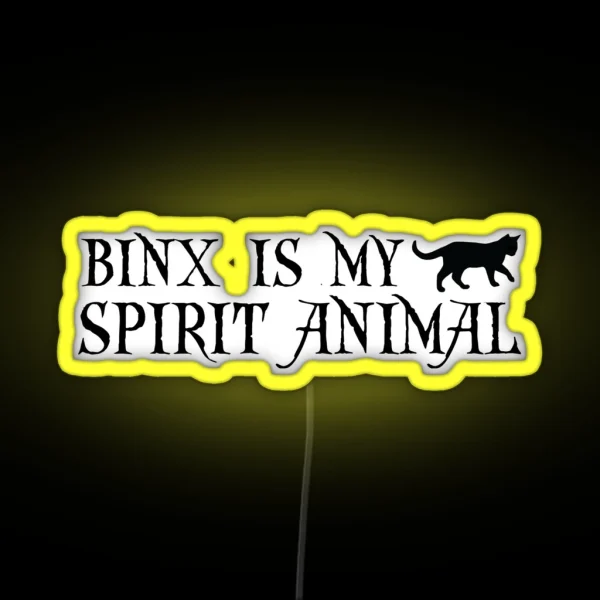 Binx Is My Spirit Animal Hocus Pocus RGB Neon Sign