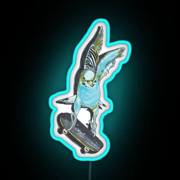 Bird On A Tech Deck RGB Neon Sign