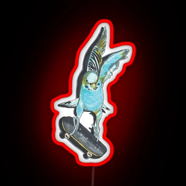 Bird On A Tech Deck RGB Neon Sign