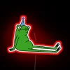 Neon birthday party decoration featuring a colorful frog design.