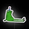 Neon Rainbow Birthday Frog Decoration Sign with Vibrant RGB Lighting