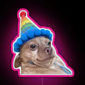Birthday Mouse RGB Neon Sign