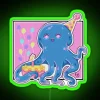 Vibrant Neon Birthday Octopus Party Decorations with Color-Changing LED Lights