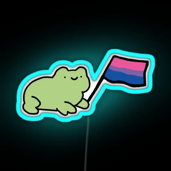 Bisexual Flag Frog RGB Neon Sign