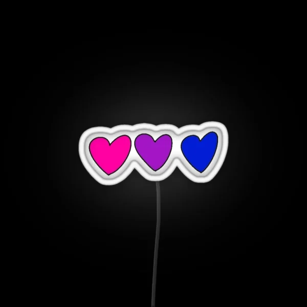 Bisexual Pride Flag Heart Led RGB Neon Sign