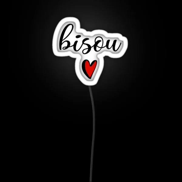 Bisou Kiss In French RGB Neon Sign
