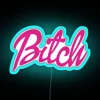 Neon pink Barbie core aesthetic decor statement wall art signage.