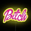 Vibrant RGB Neon Sign with Edgy Barbiecore Pop Art Design