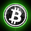 Neon Cryptocurrency Sign, Retro Futuristic BTC Logo Wall Art Decoration.