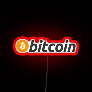 Bitcoin BTC Original Logo RGB Neon Sign