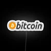 RGB Neon Sign Featuring Iconic Cryptocurrency Logo in Bold Design