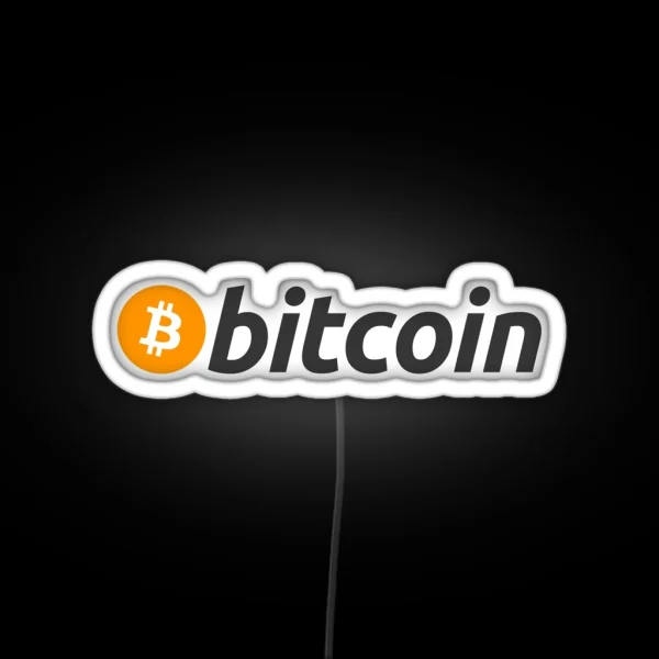 Bitcoin BTC Original Logo RGB Neon Sign