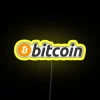 High-Quality LED Sign with Authentic Bitcoin Logo in Vibrant Colors