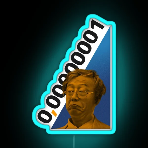 Bitcoin Creator Satoshi Nakamoto RGB Neon Sign