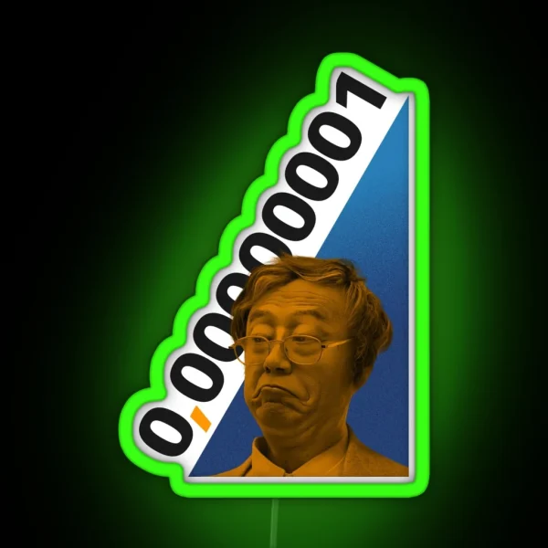 Bitcoin Creator Satoshi Nakamoto RGB Neon Sign