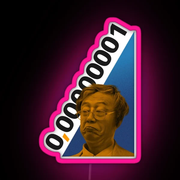 Bitcoin Creator Satoshi Nakamoto RGB Neon Sign