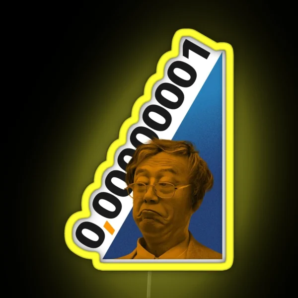 Bitcoin Creator Satoshi Nakamoto RGB Neon Sign