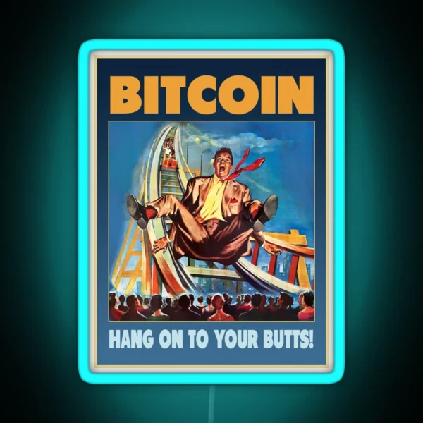 Bitcoin Roller Coaster RGB Neon Sign