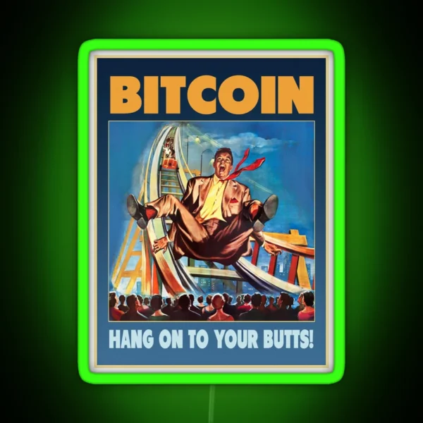 Bitcoin Roller Coaster RGB Neon Sign