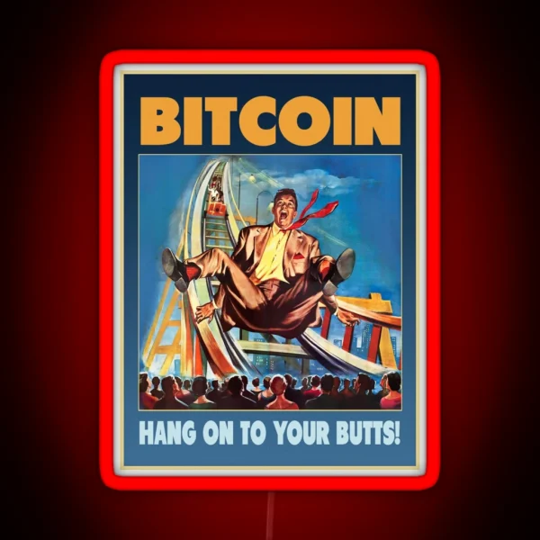 Bitcoin Roller Coaster RGB Neon Sign