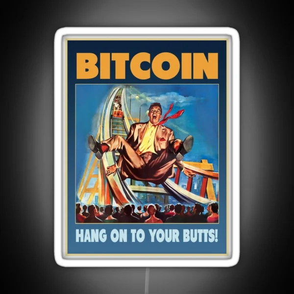 Bitcoin Roller Coaster RGB Neon Sign