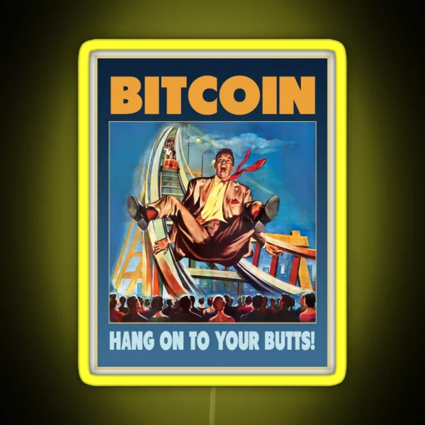 Bitcoin Roller Coaster RGB Neon Sign