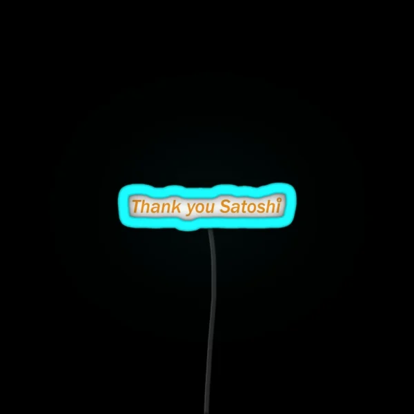 Bitcoin Satoshi Nakamoto RGB Neon Sign