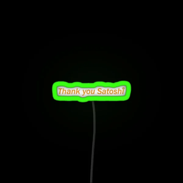 Bitcoin Satoshi Nakamoto RGB Neon Sign