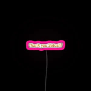 Bitcoin Satoshi Nakamoto RGB Neon Sign