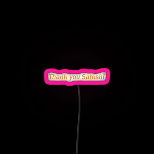 Bitcoin Satoshi Nakamoto RGB Neon Sign