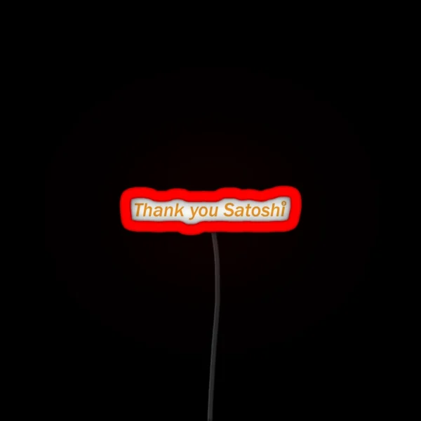 Bitcoin Satoshi Nakamoto RGB Neon Sign