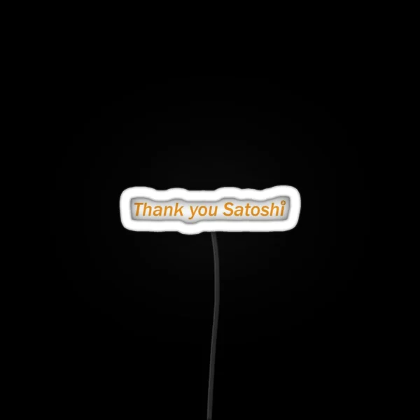 Bitcoin Satoshi Nakamoto RGB Neon Sign