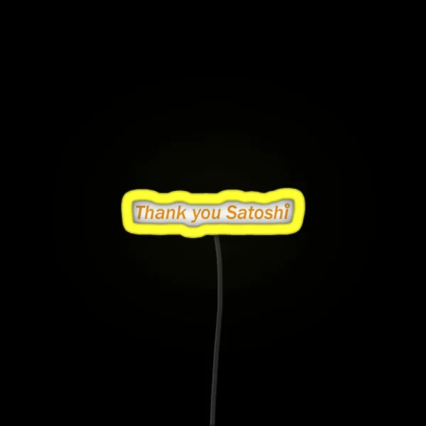 Bitcoin Satoshi Nakamoto RGB Neon Sign