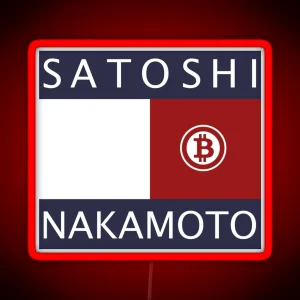 Bitcoin Satoshi Nakamoto RGB Neon Sign