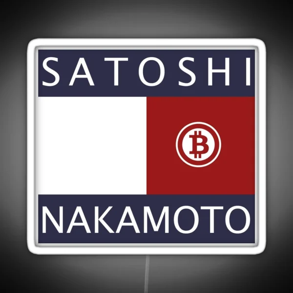 Bitcoin Satoshi Nakamoto RGB Neon Sign