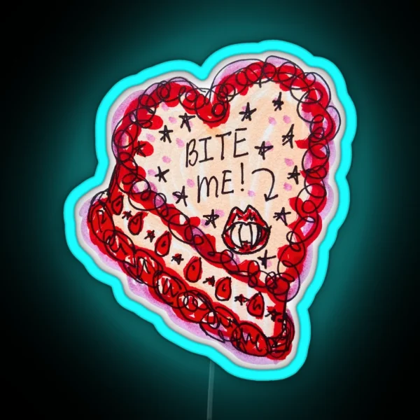 Bite Me Cake RGB Neon Sign