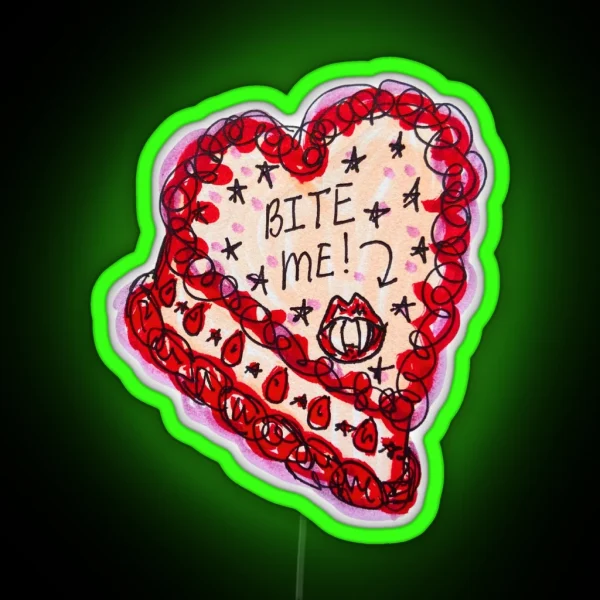 Bite Me Cake RGB Neon Sign