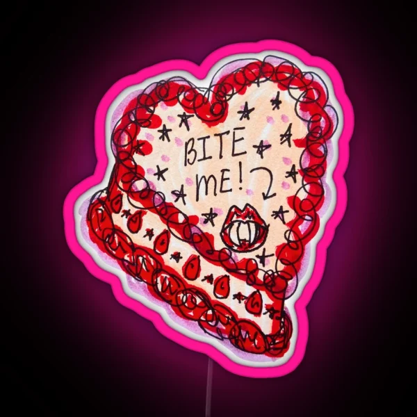 Bite Me Cake RGB Neon Sign