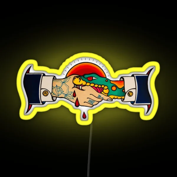 Bite The Hand That Feeds RGB Neon Sign