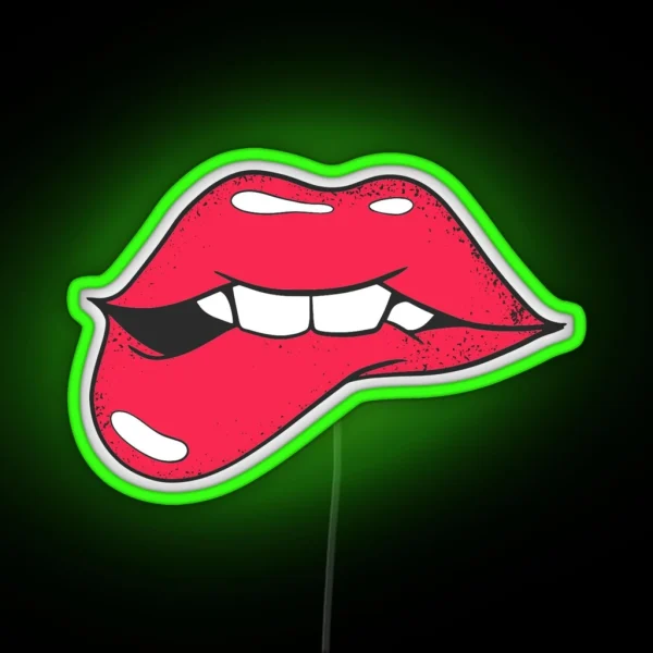 Biting Lip RGB Neon Sign