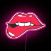 RGB Neon Sign with Edgy Lip Art Design Statement Piece