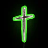 Neon Christian Decor Wall Sign with Black and Pink Accents